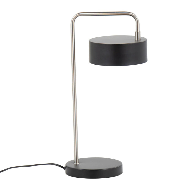 Puck - Contemporary Table Lamp - Nickel / Black by HouseOfZazla