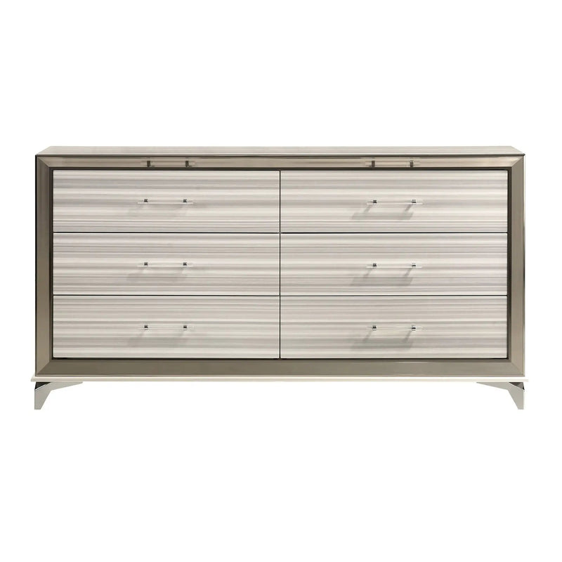 Star - 5 Pieces Bedroom Set Modern Design With LED by Unique Piece Furniture