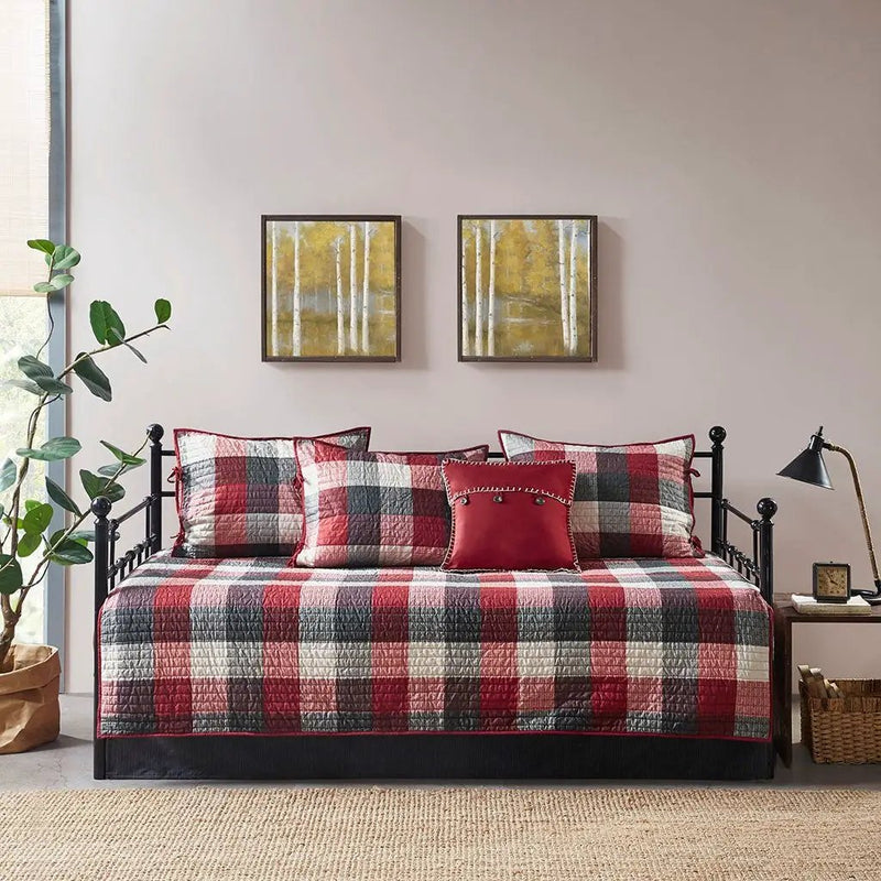 6 Piece Reversible Plaid Daybed Cover Set by HouseOfZazla