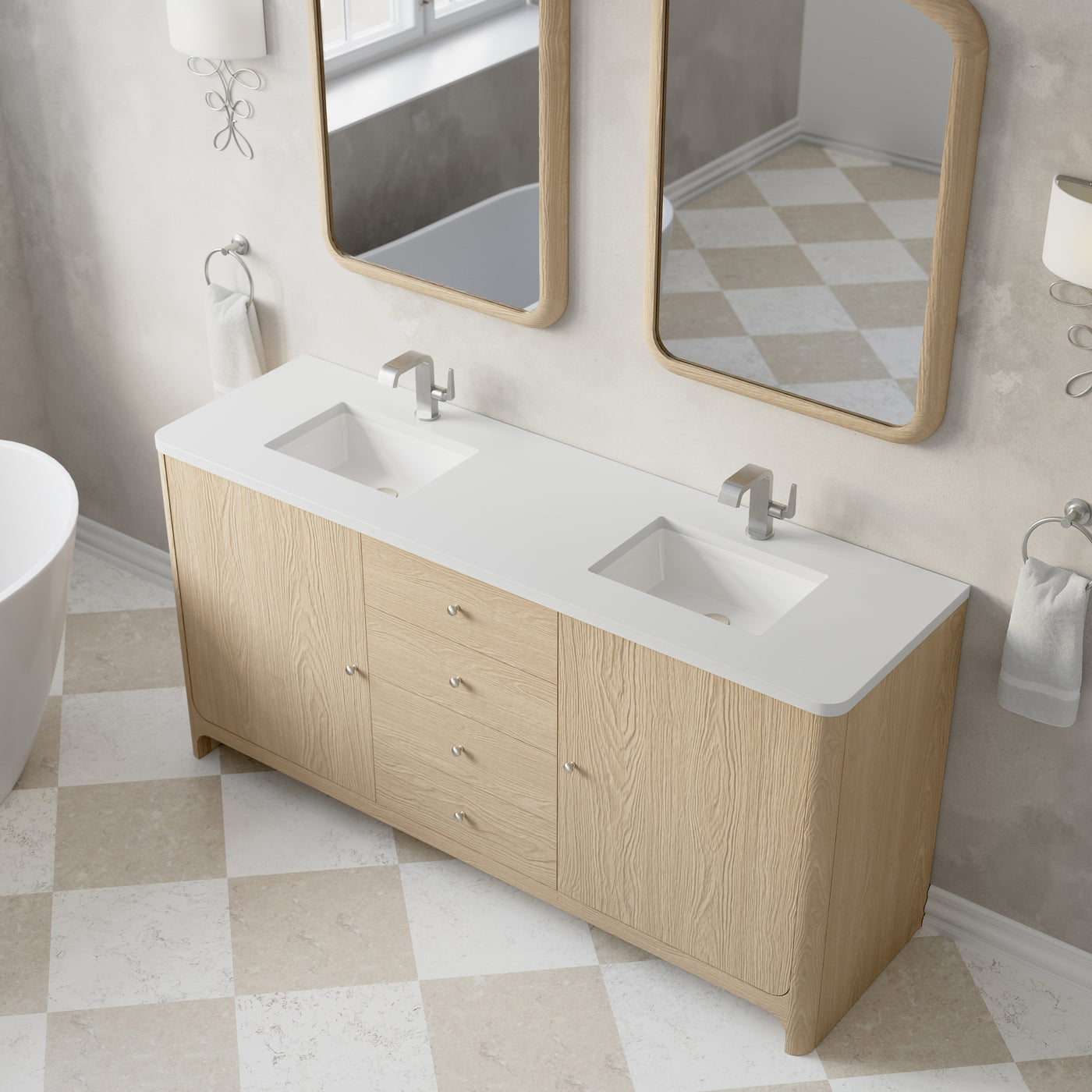 James Martin Gracyn 72" Double Bathroom Vanity, Coastal Driftwood by James Martin