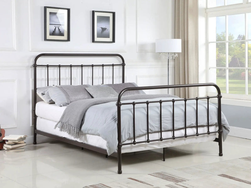 Livingston Metal Queen Open Frame Bed Dark Bronze by Unique Piece Furniture
