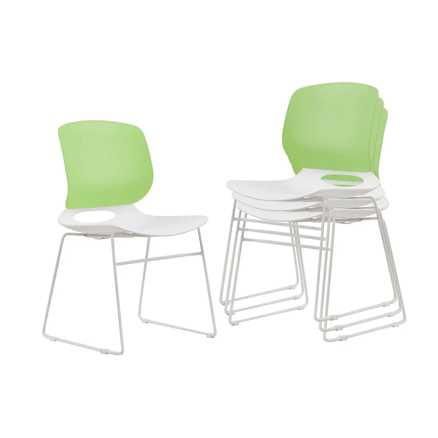 Ergonomic Backrest Stacking Chairs (Set of 4) by HouseOfZazla