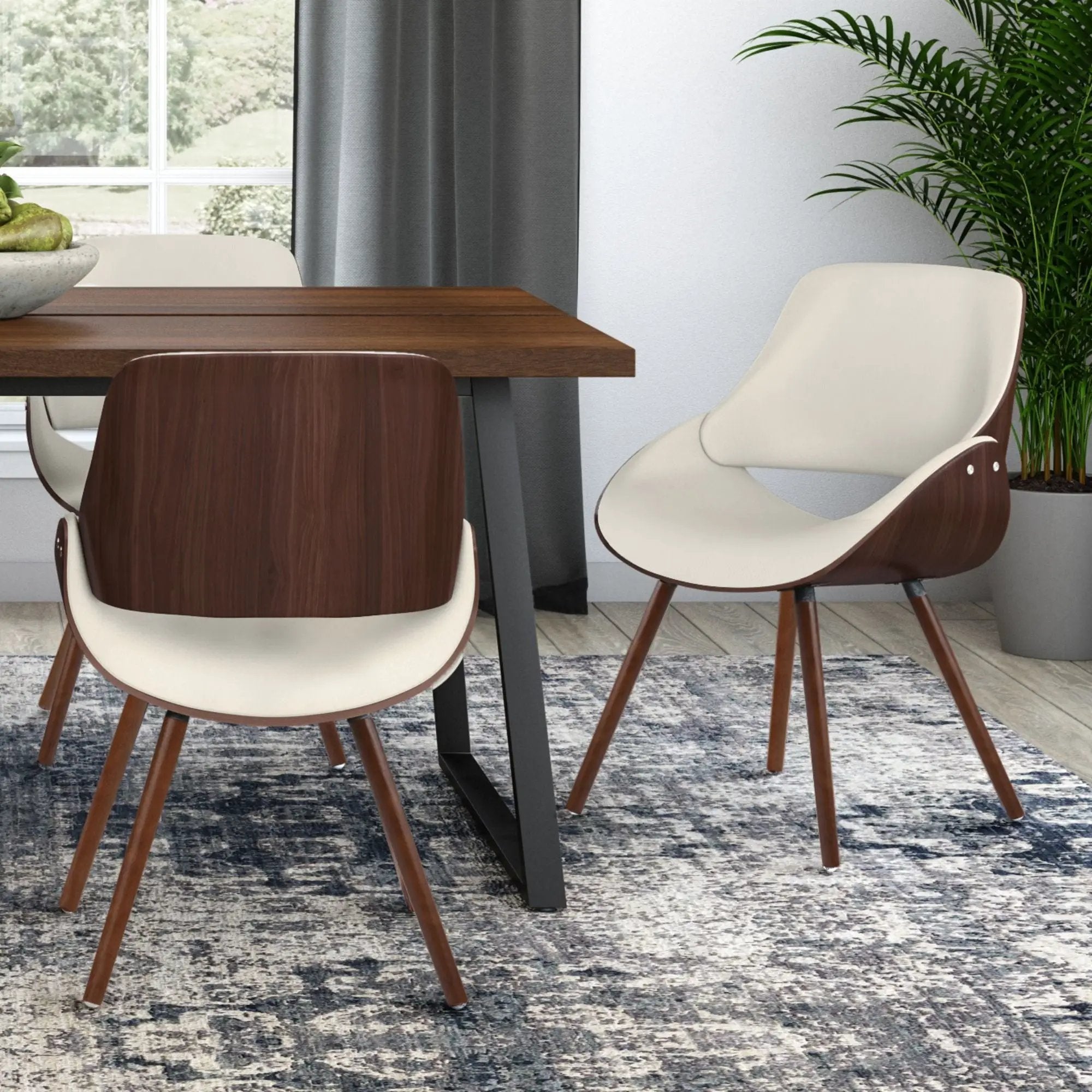 Malden - Bentwood Upholstered Dining Chair With Wood Back by Unique Piece Furniture