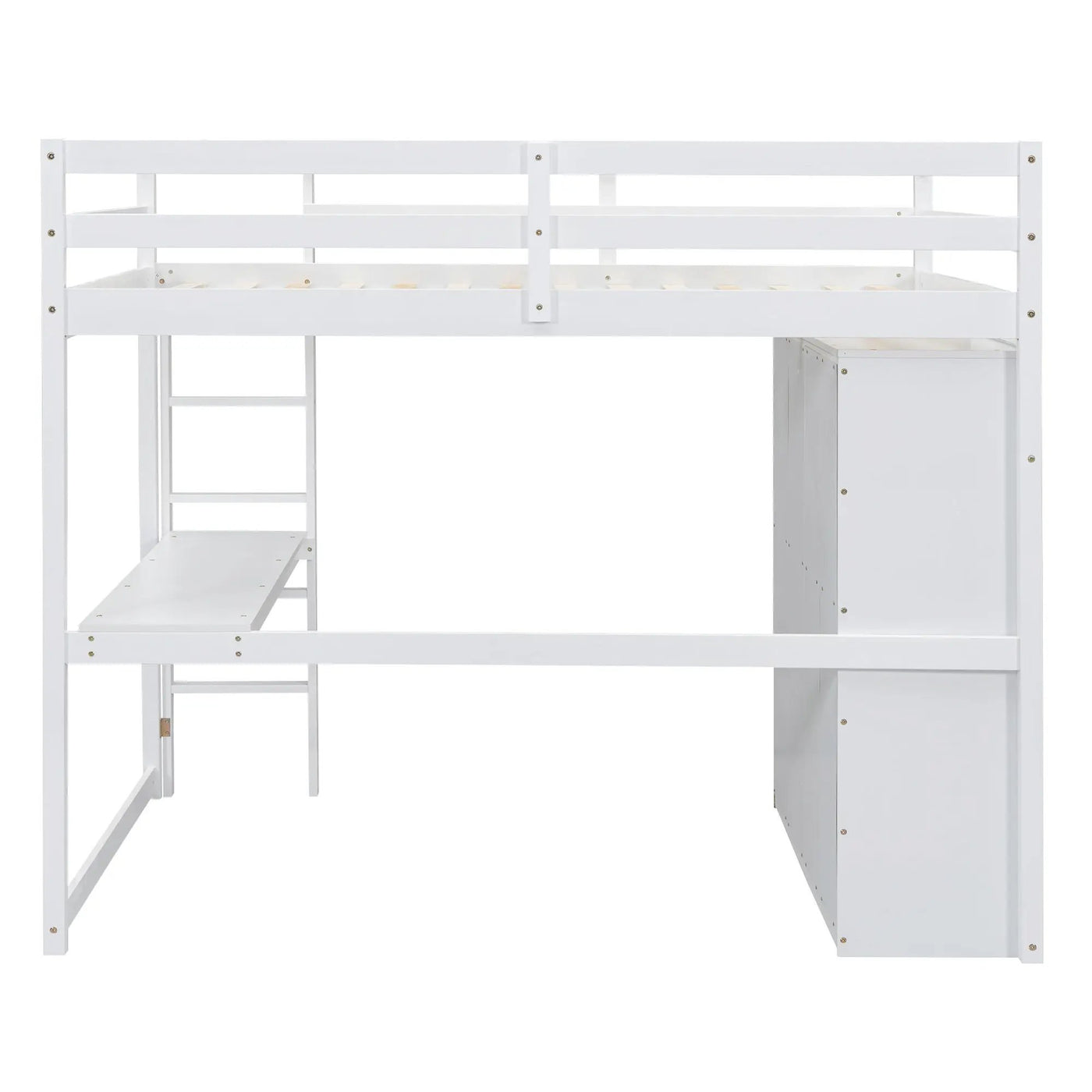 Loft Bed With Built In Wardrobe, Shelves And Drawers by HouseOfZazla
