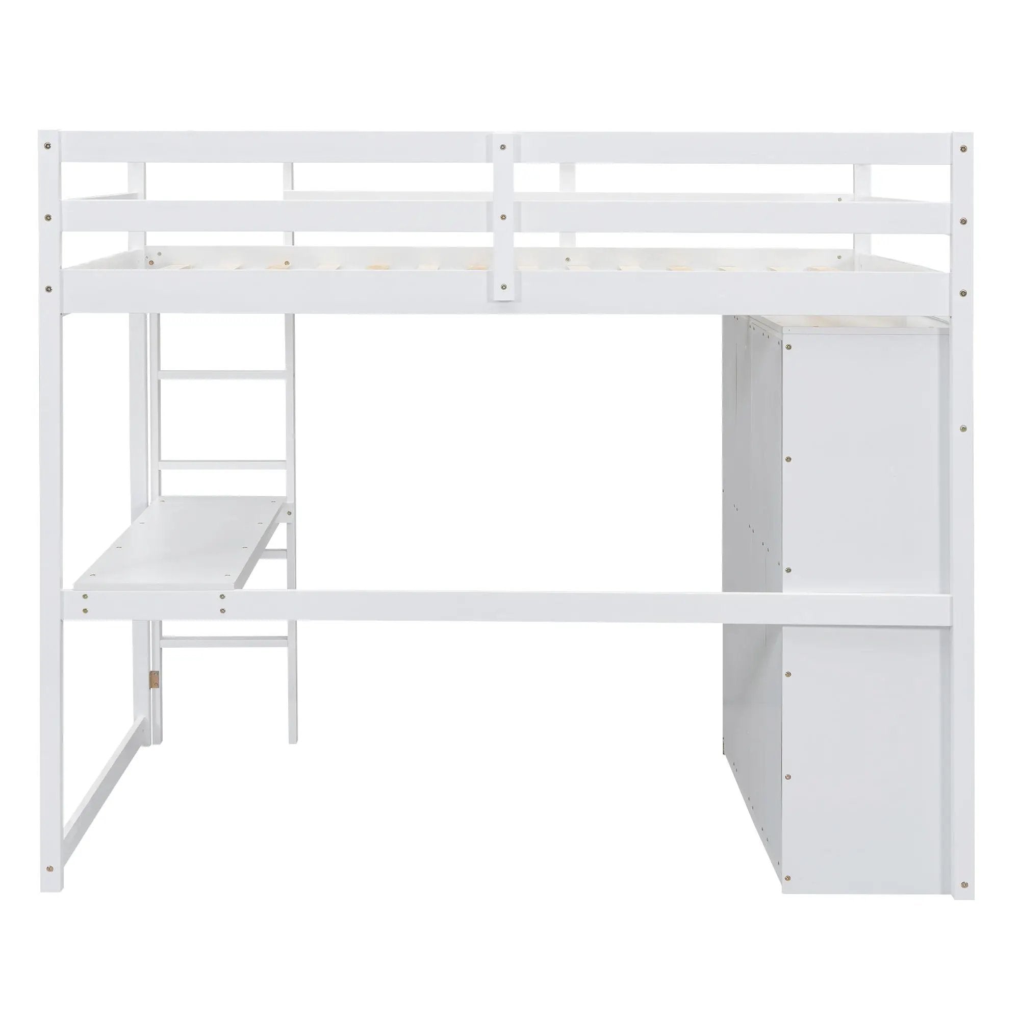 Loft Bed With Built In Wardrobe, Shelves And Drawers by HouseOfZazla