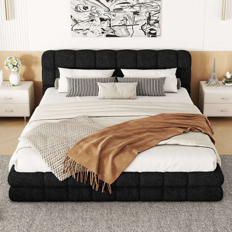 Upholstered Platform Bed With Headboard by Unique Piece Furniture