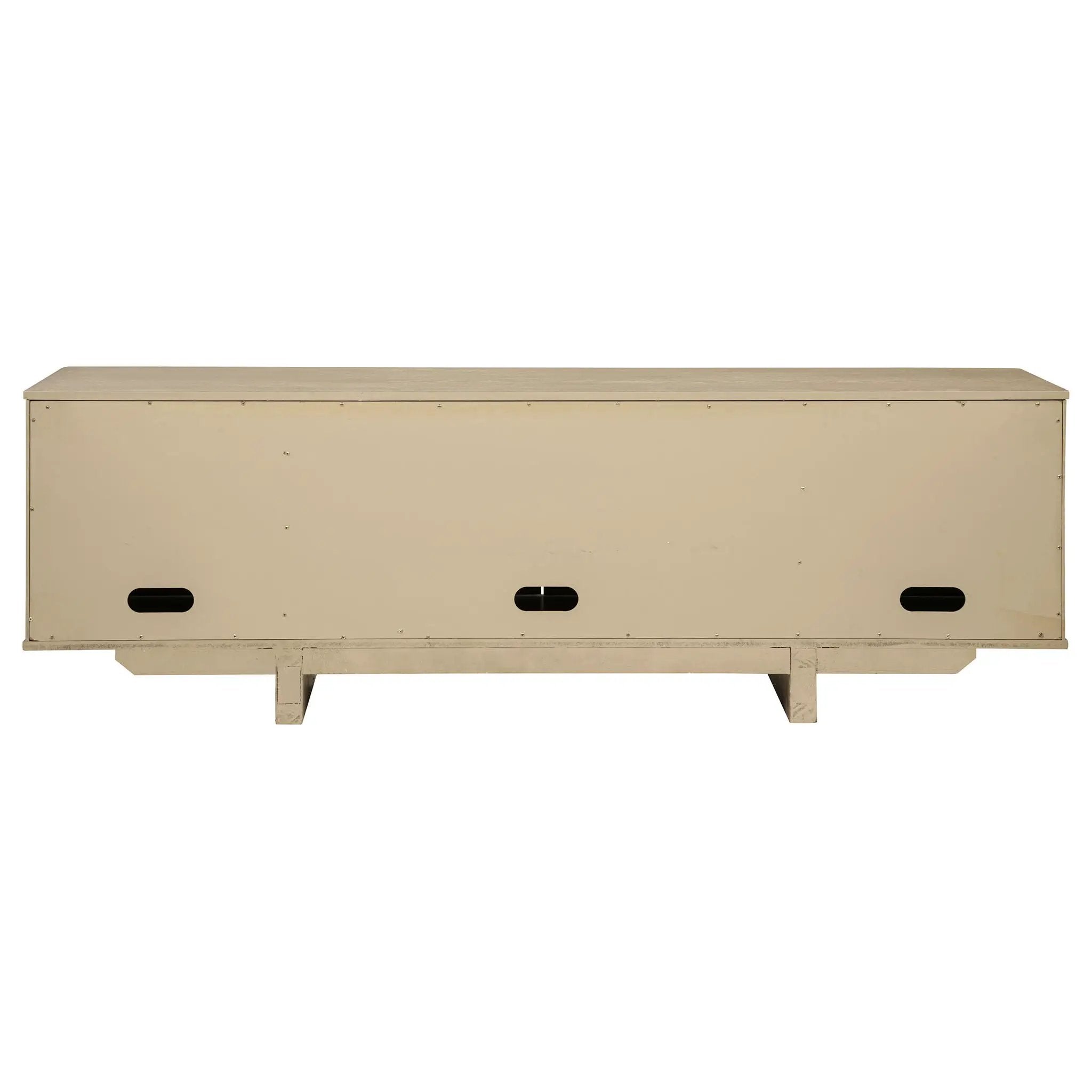 Kailani 79-inch 4-door Cane TV Stand Media Console Beige Oak by Unique Piece Furniture