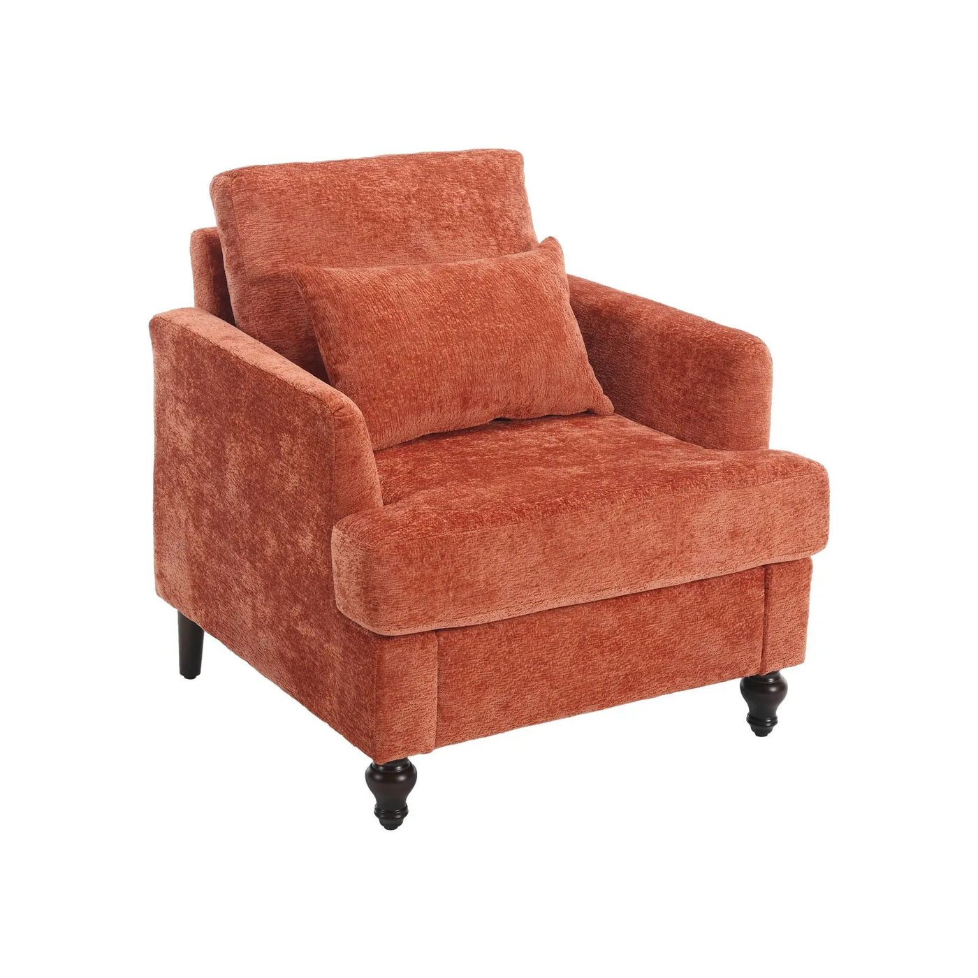 Modern Mid Century Wood Frame Armchair With Tufted Design by HouseOfZazla