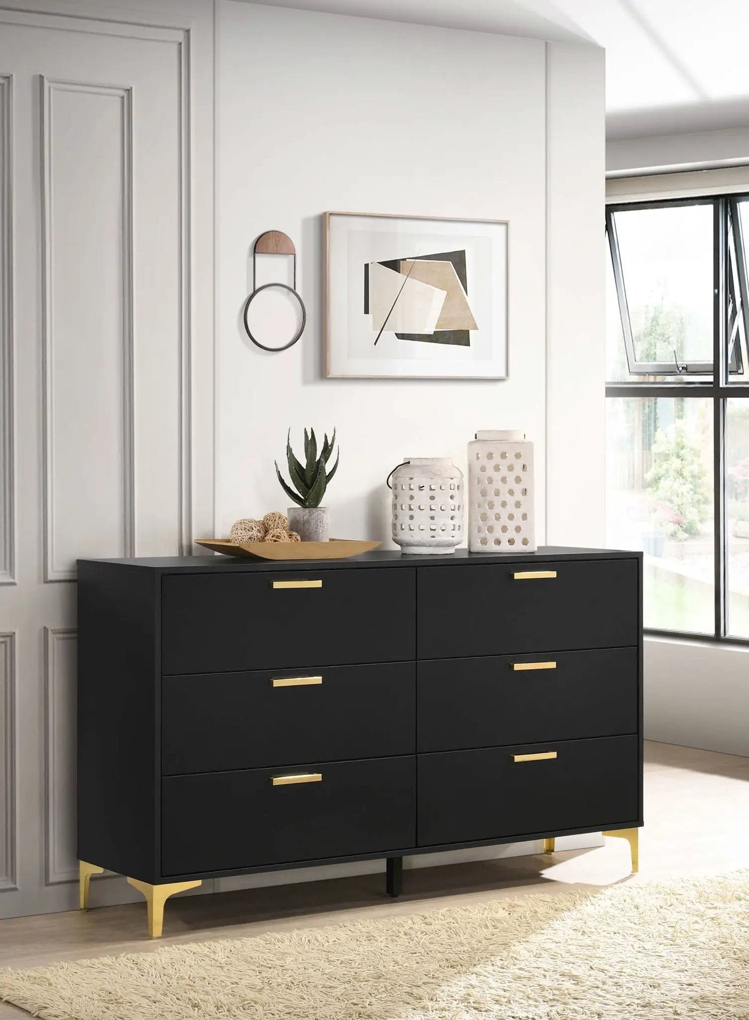Kendall 6-drawer Dresser Black by Unique Piece Furniture