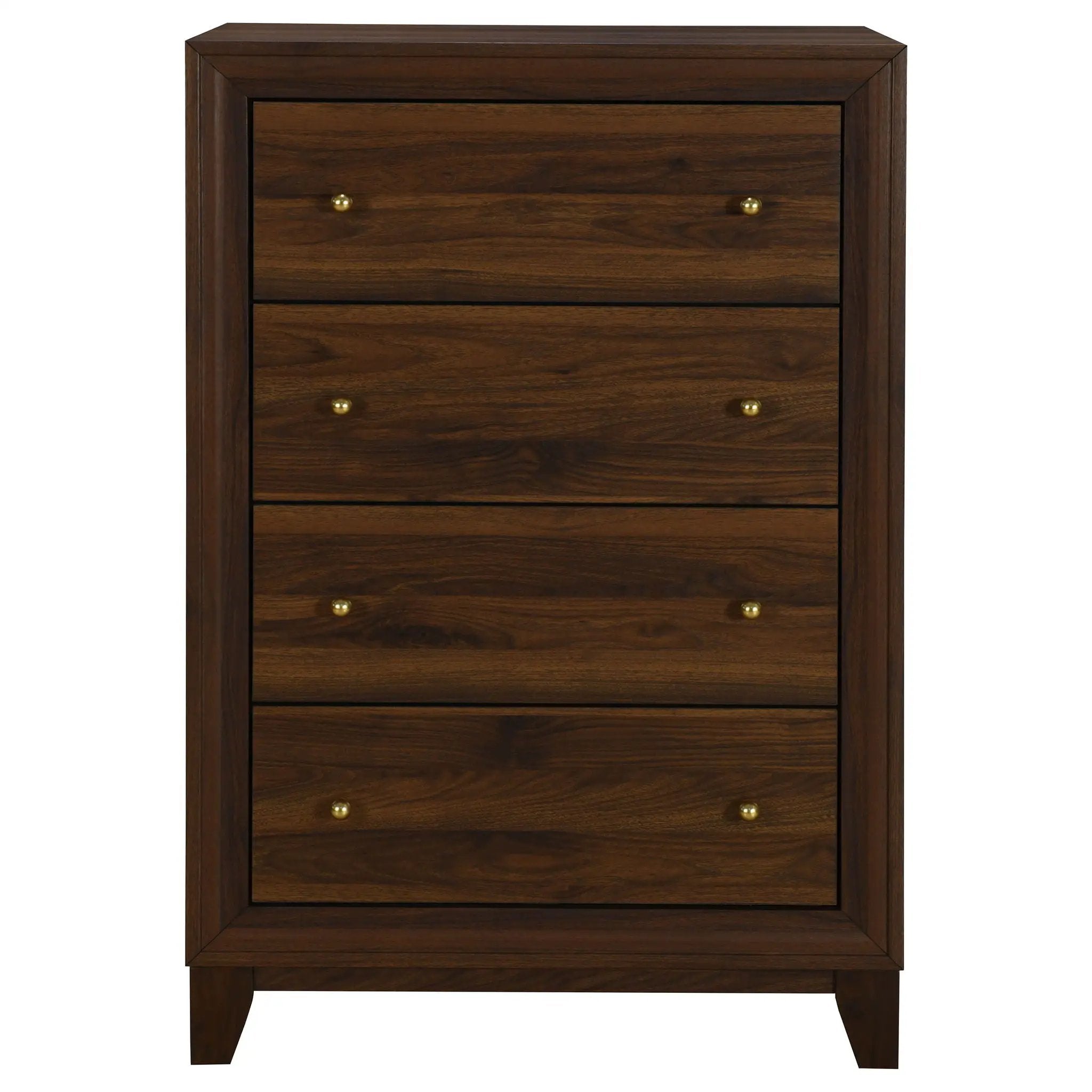 Welsley 4-drawer Chest of Drawers Walnut by Unique Piece Furniture