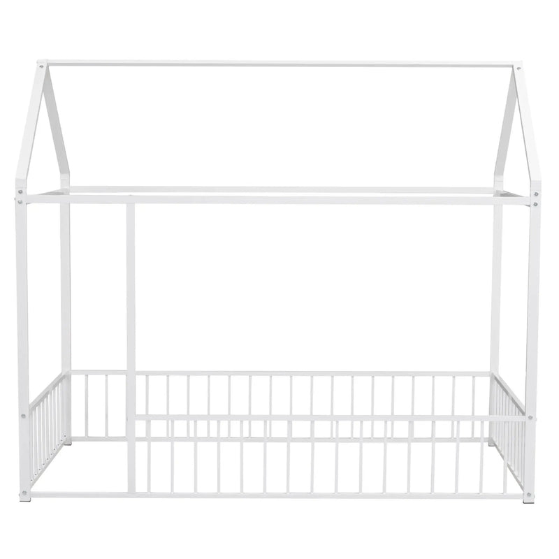 Metal Bed House Bed Frame With Fence by Unique Piece Furniture