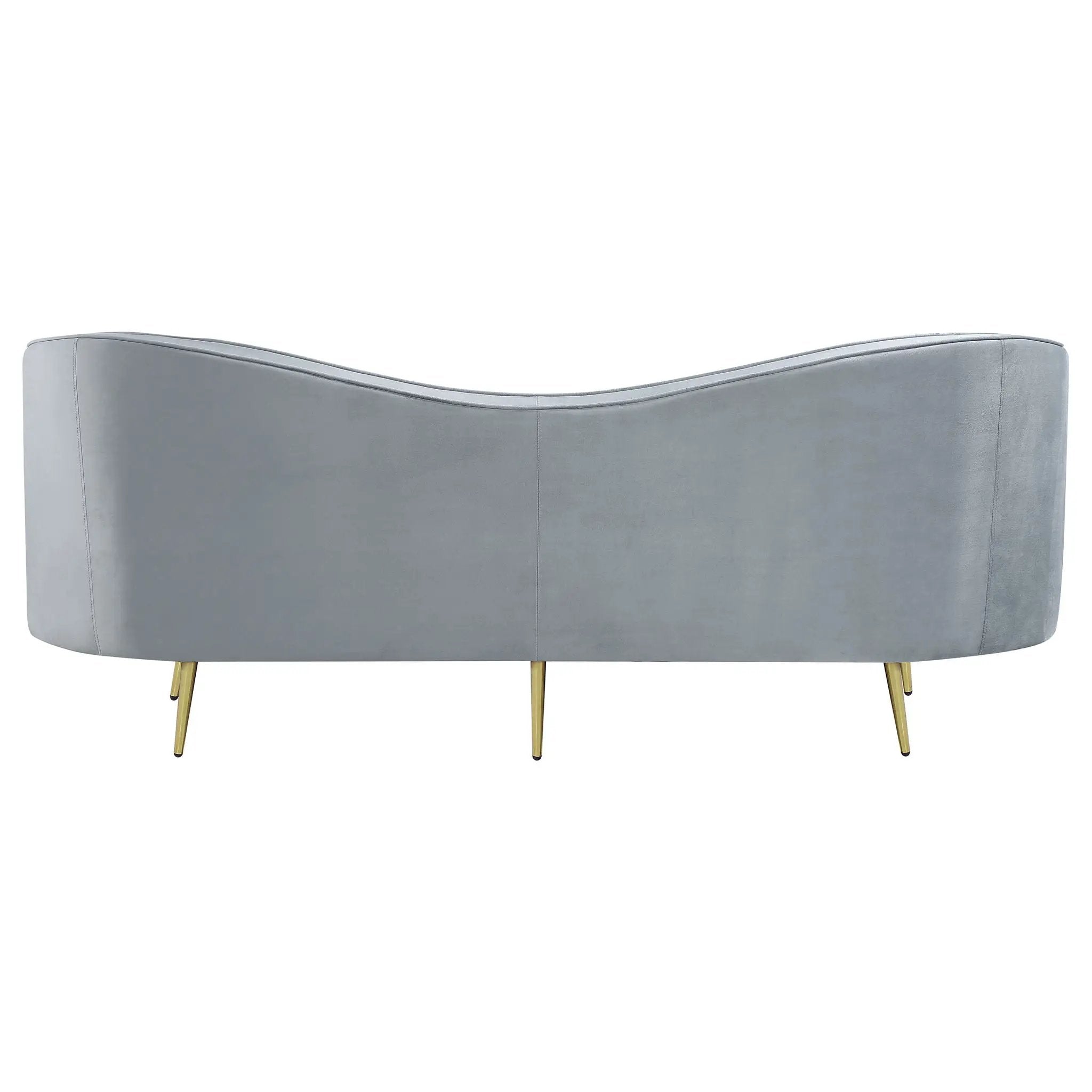 Sophia 2-piece Upholstered Channel Tufted Sofa Set Grey by Unique Piece Furniture