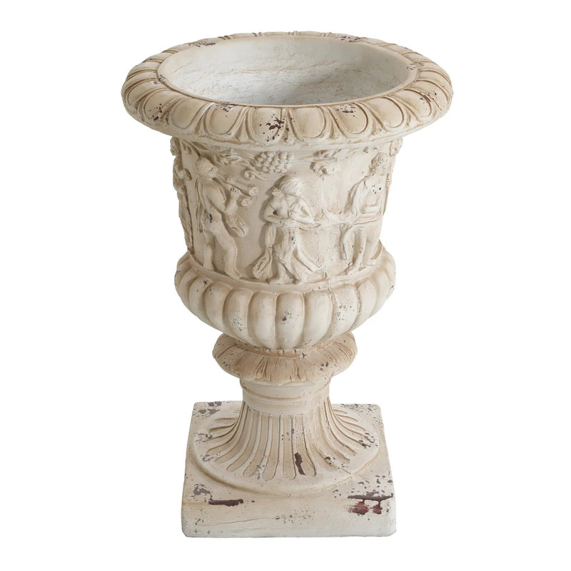 Garden Urn, Antique White, 27" H by HouseOfZazla