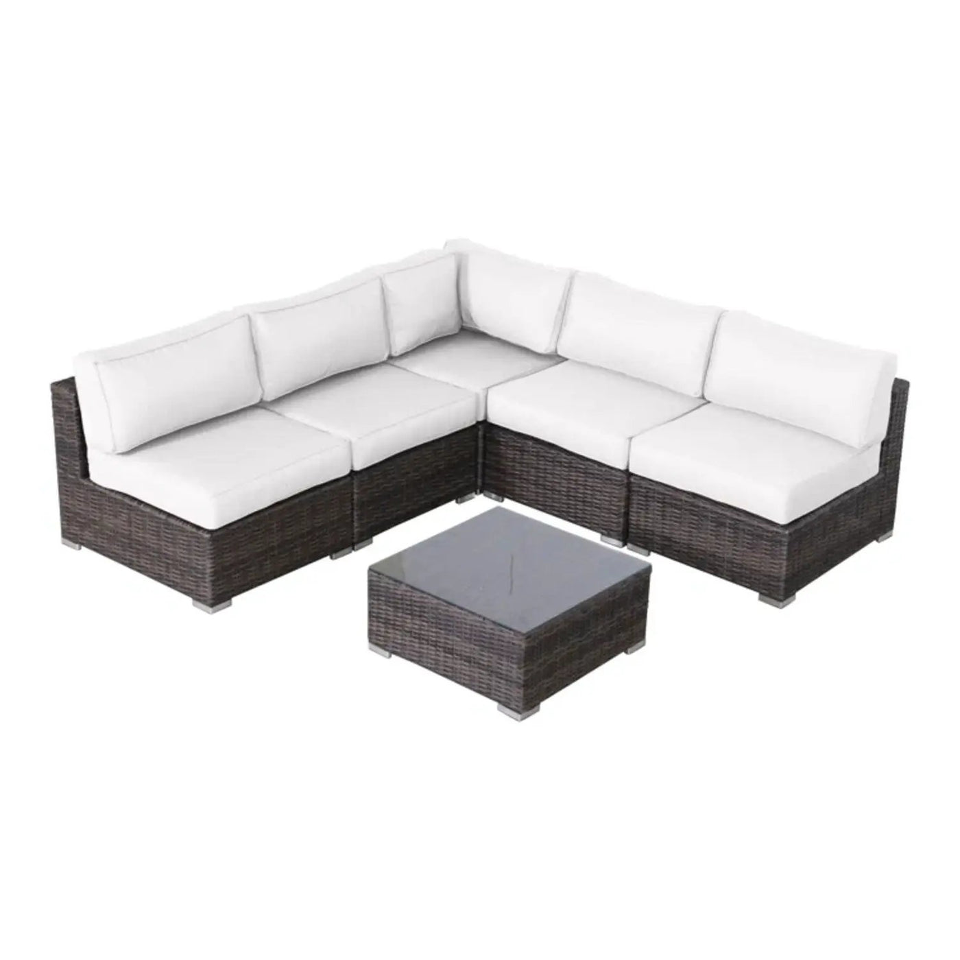 Seating Set With Cushions Handcrafted Wicker Design by HouseOfZazla