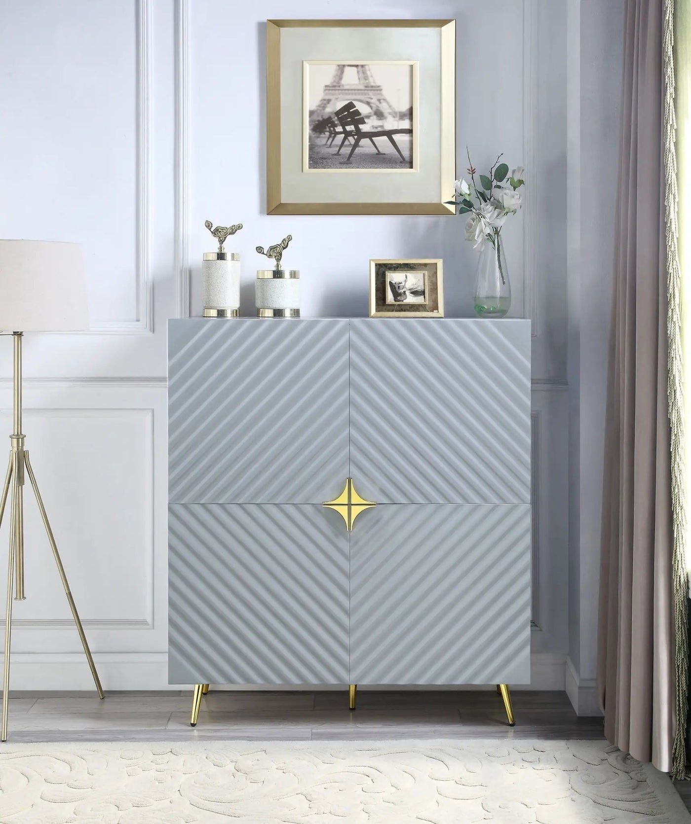 Gaines - High Gloss Accent Cabinet by HouseOfZazla
