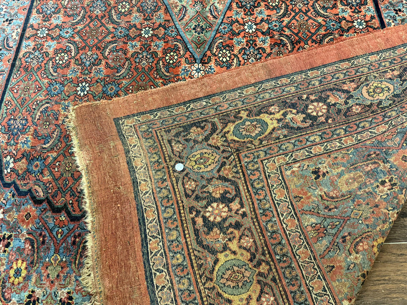 Antique Persian Bijar Rug 7x15 by Jewel Rugs