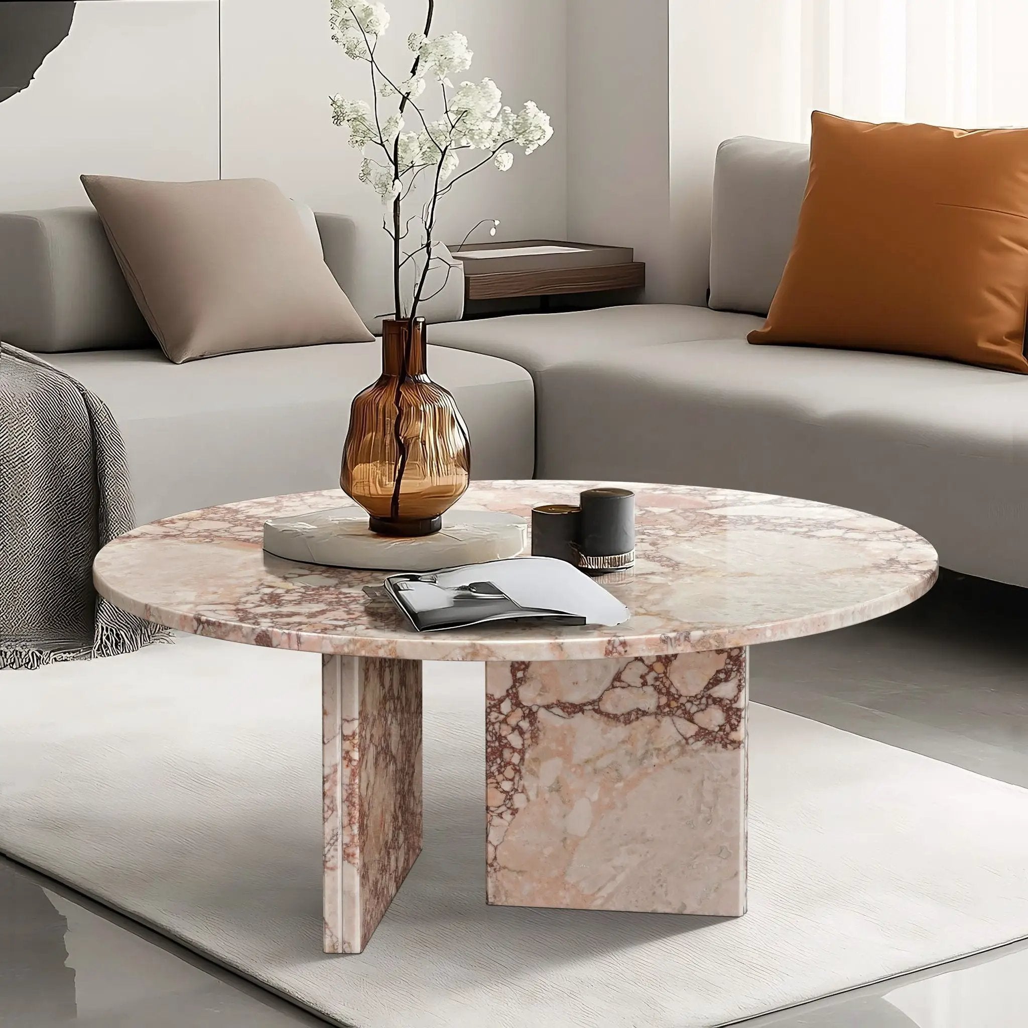 Luxury Coffee Table With Unique Veining, Unique Stone Design by HouseOfZazla