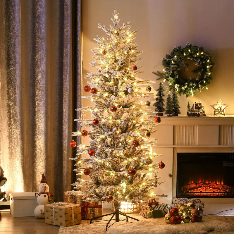 HOMCOM 6ft Tall Prelit Artificial Christmas Tree by HouseOfZazla