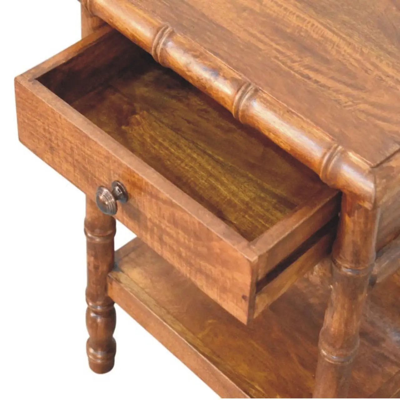 Solid Wood Bamboo Heritage Bedside Table by HouseOfZazla