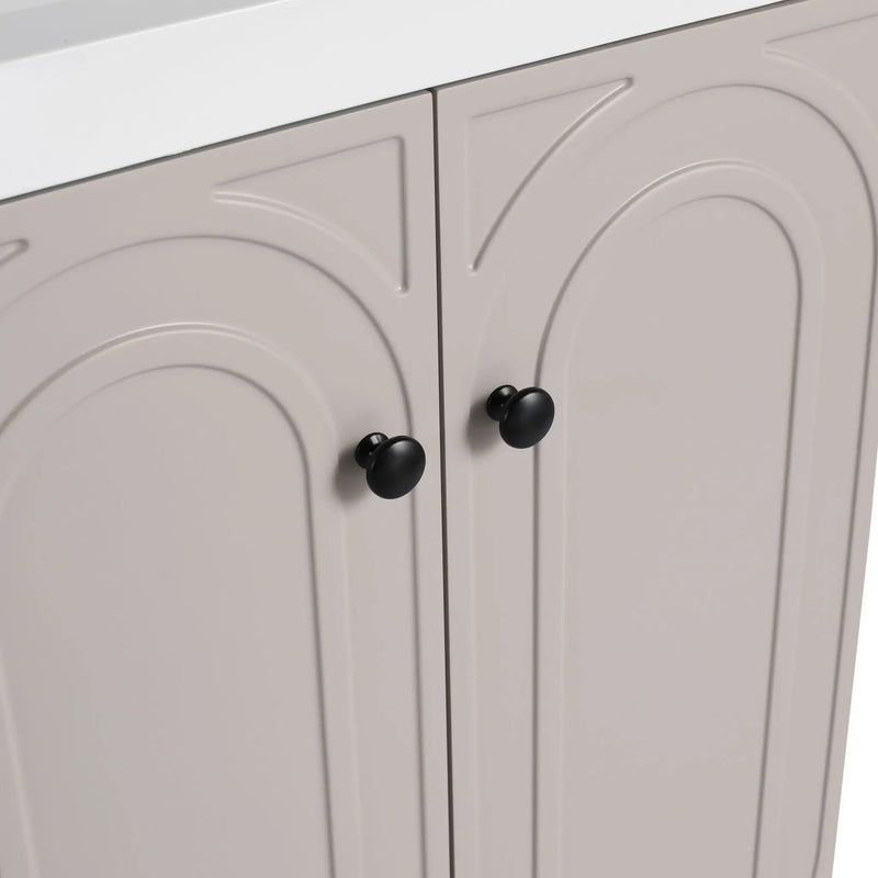 Modern Freestanding Bathroom Vanity With Soft Close Cabinet Doors