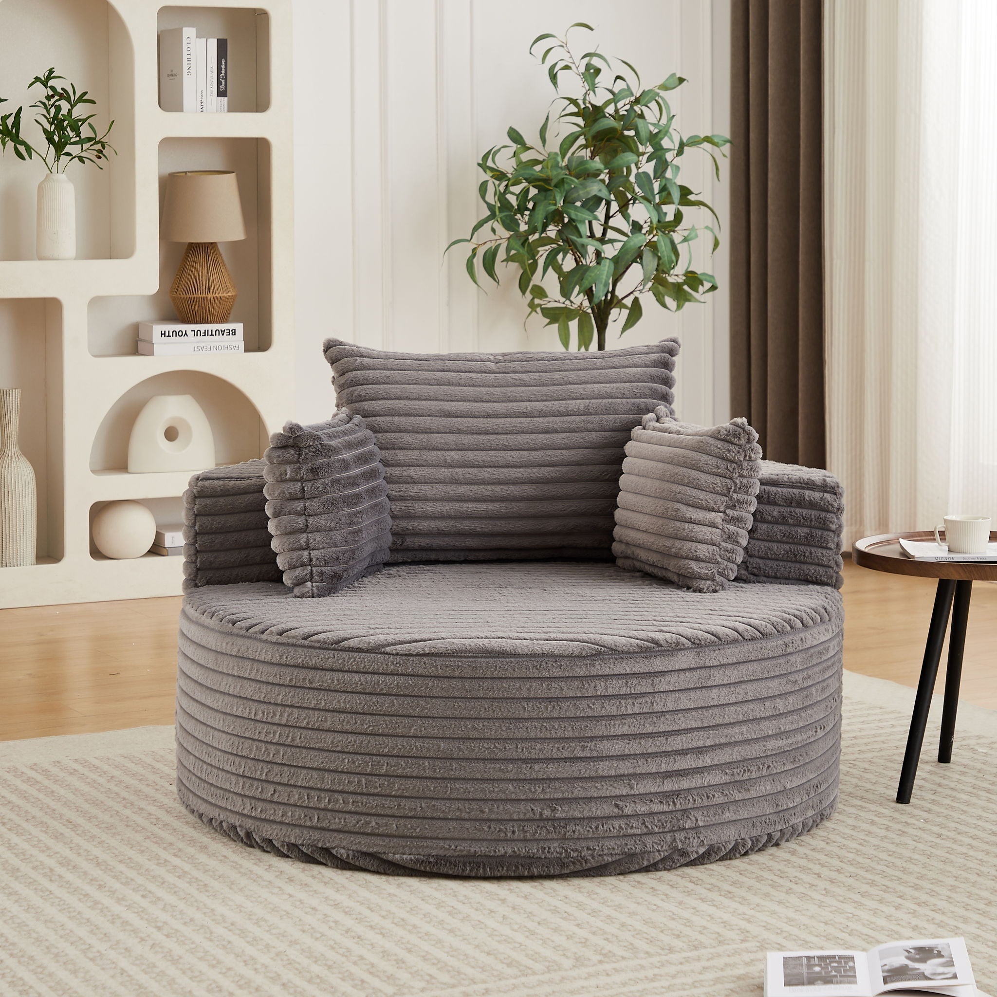 Modern Single Sofa With Backrest Pillow For Living Room by HouseOfZazla