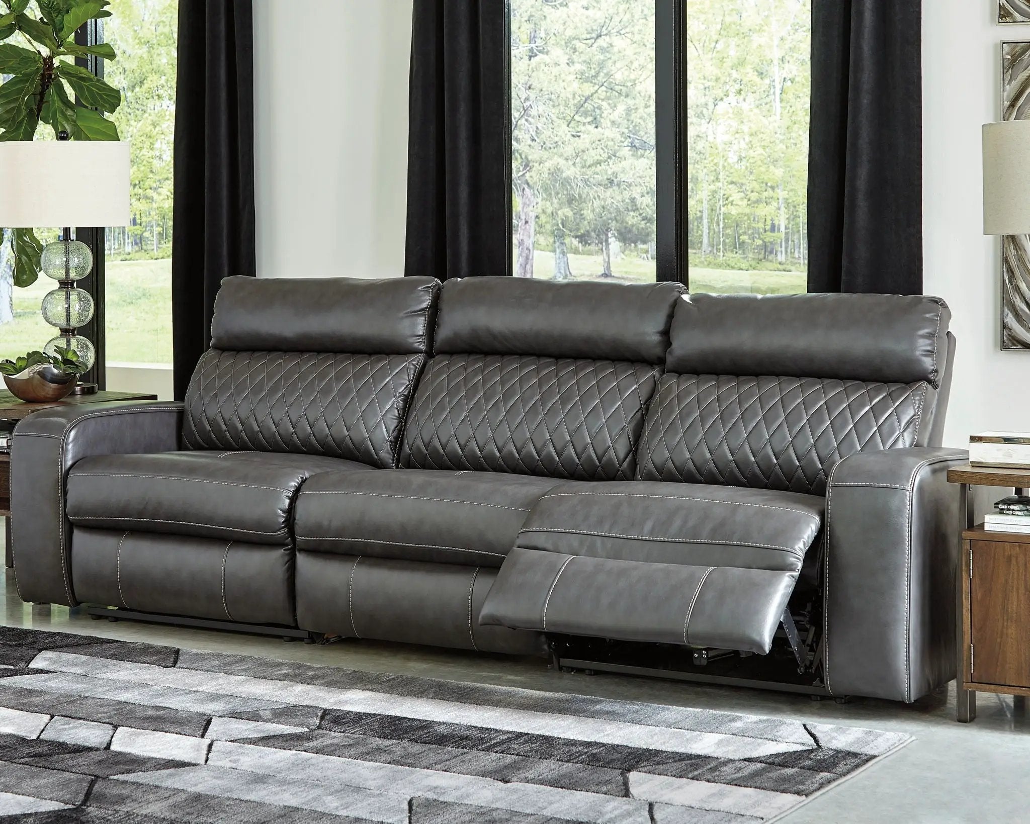 Samperstone - Power Reclining Sectional by Unique Piece Furniture