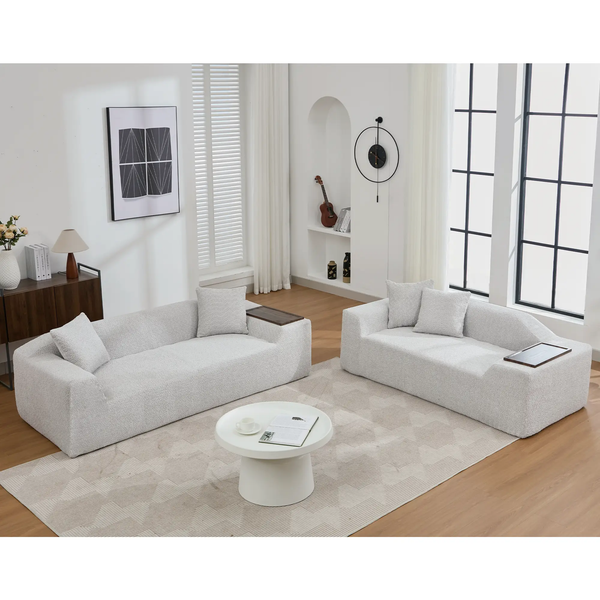 2 Piece Boucle Cloud Sofa Set, photo 2 of 10