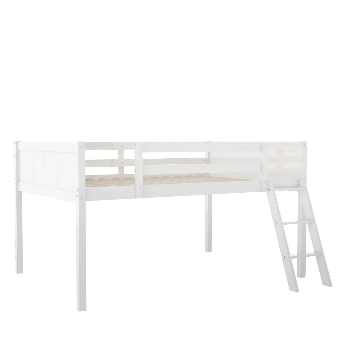 Low Loft Bed With Adjustable Ladder by HouseOfZazla