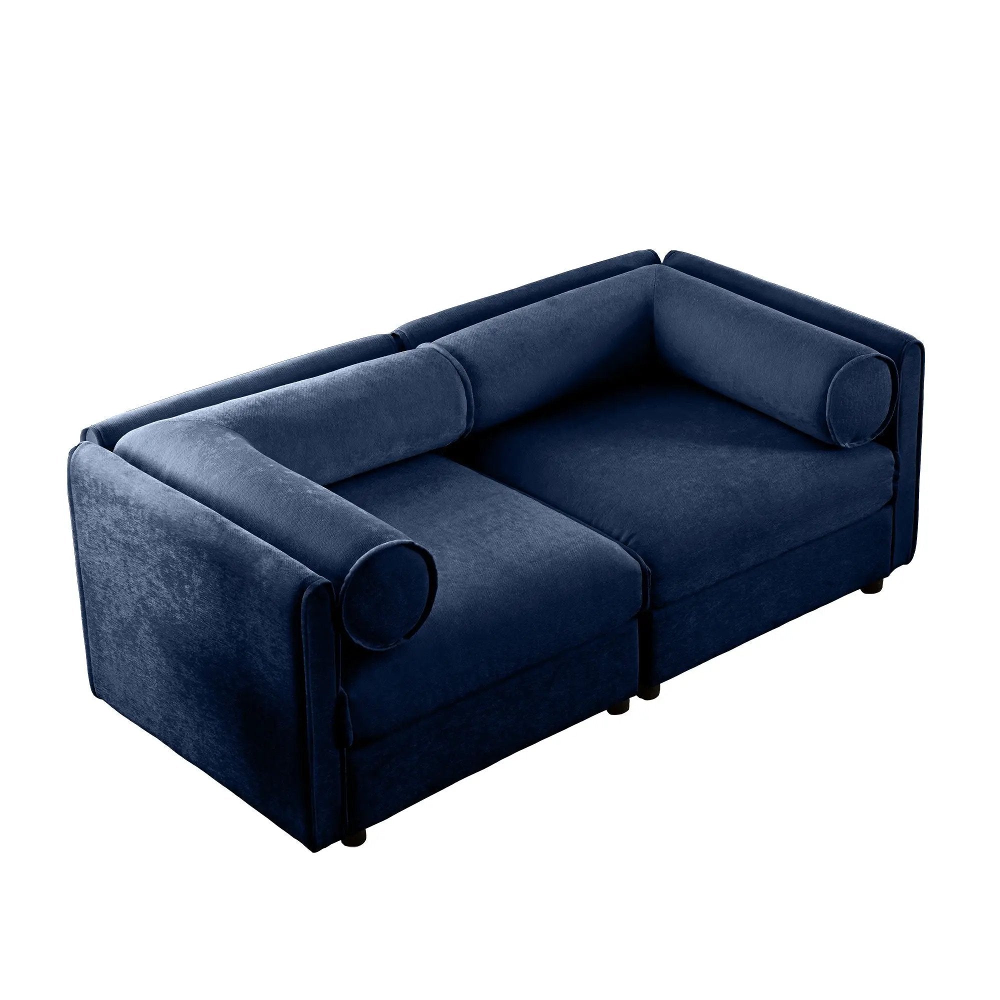 Stylish Sofa With Storage Seat And Cylindrical Backrest by Unique Piece Furniture