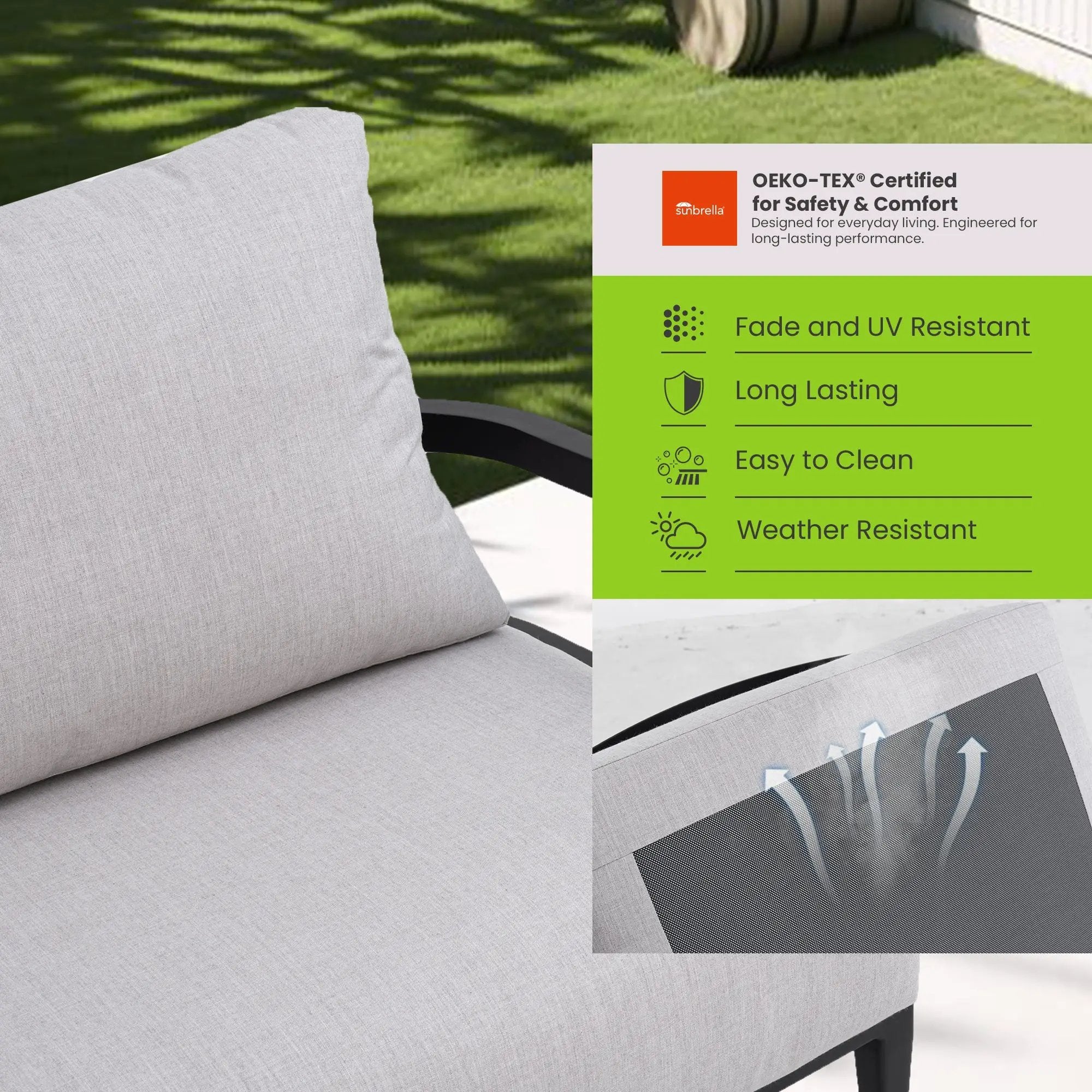 3PC Outdoor Aluminum Patio Furniture Set by HouseOfZazla