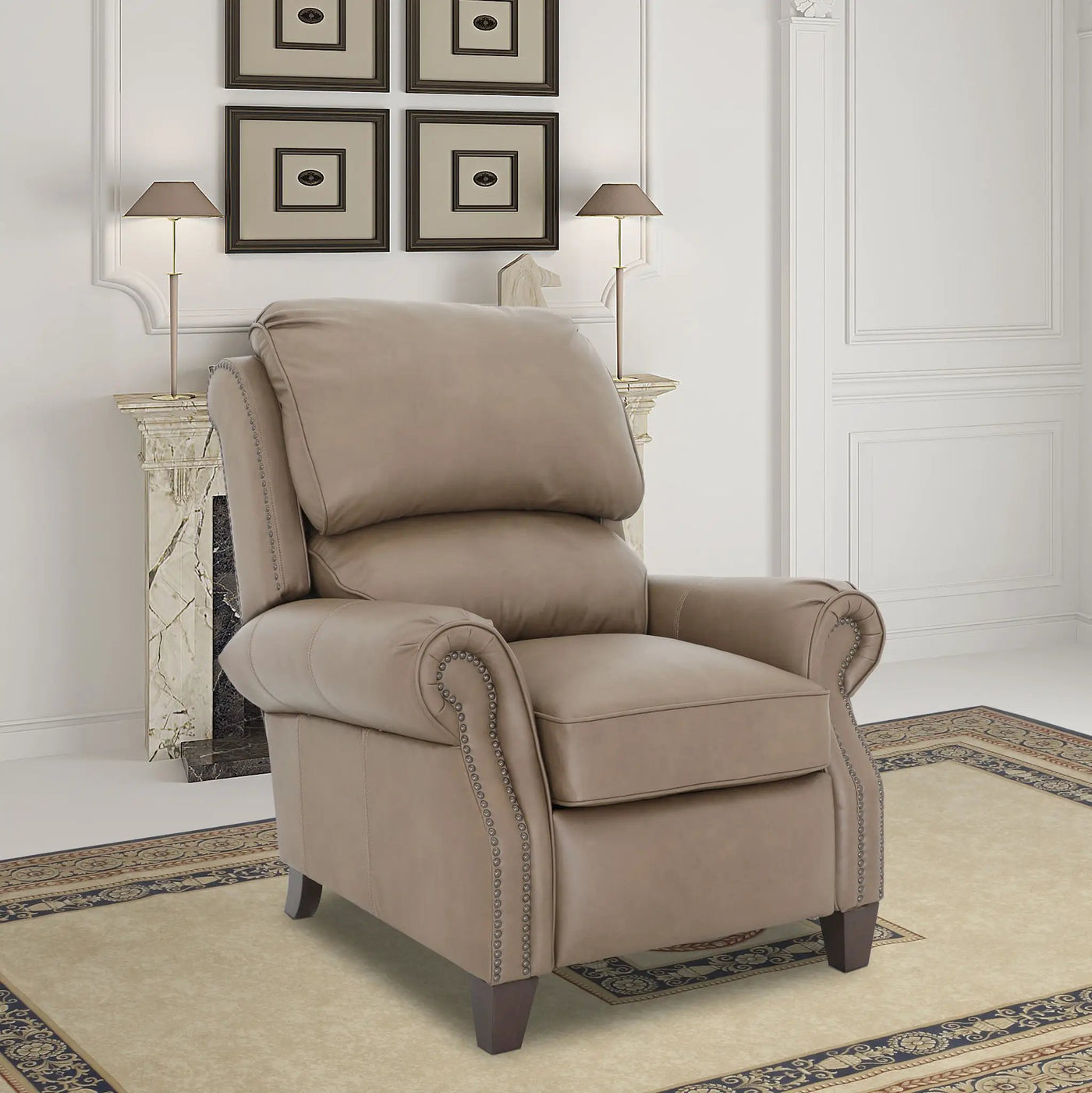 Churchill - Push Thru The Arm Recliner - Cabernet by Unique Piece Furniture
