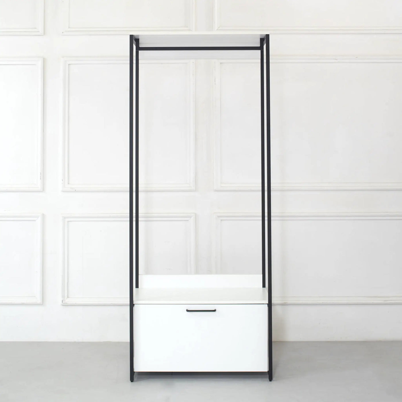 Fiona - Contemporary Wood And Metal Walk In Closet With Drawers by HouseOfZazla