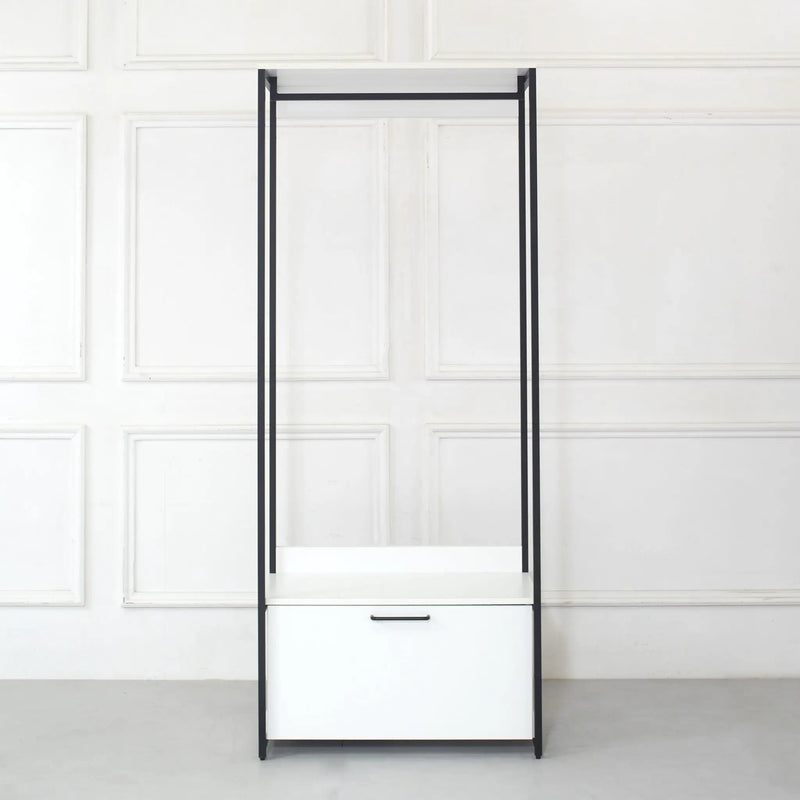 Fiona - Contemporary Wood And Metal Walk In Closet With Drawers by HouseOfZazla