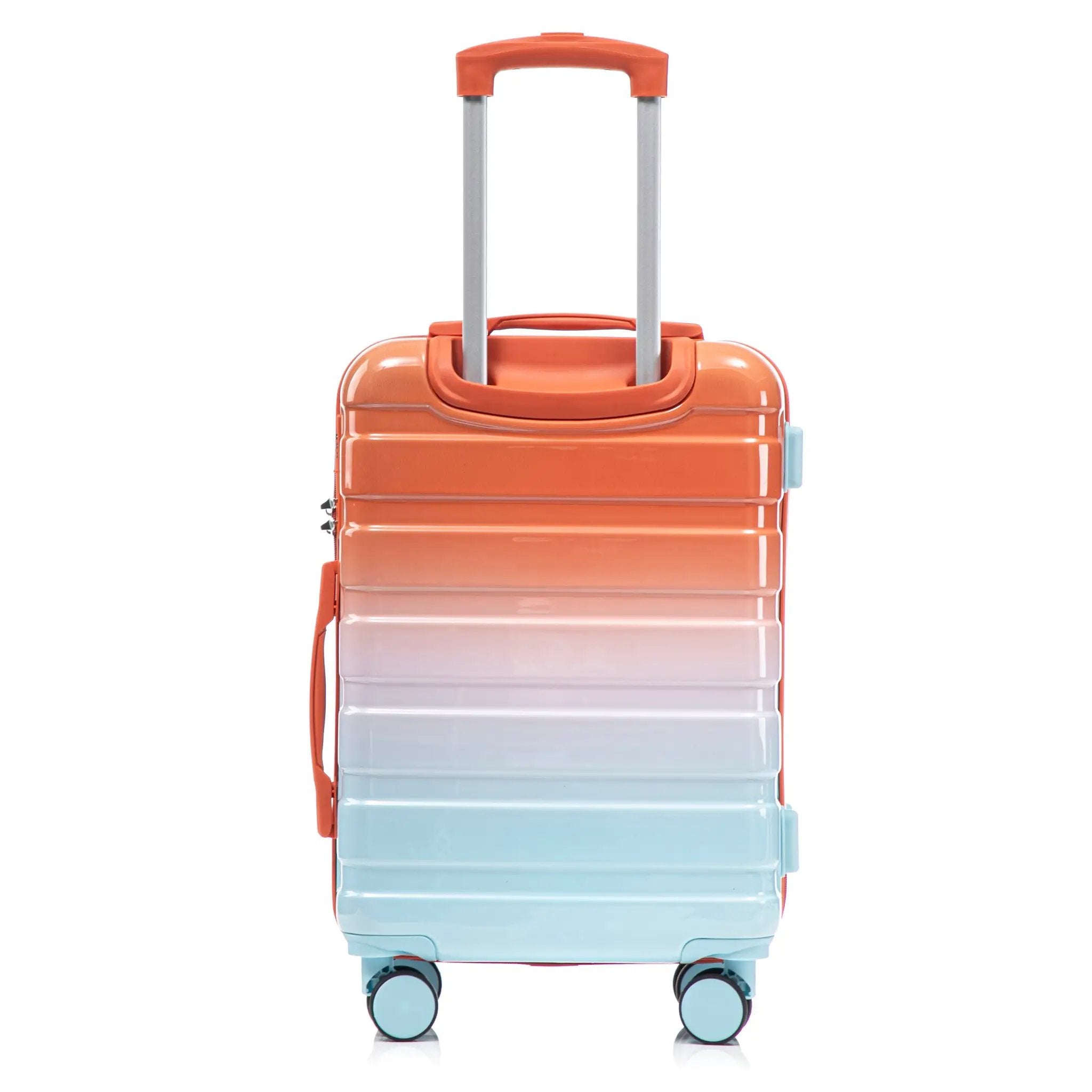 2 Pc PC Spinner Wheel Luggage Set with Gradient Color and Lock by HouseOfZazla