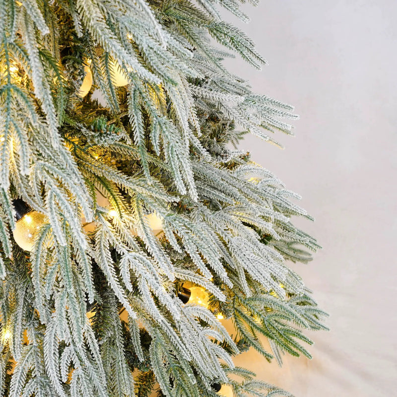 Snow Flocked Christmas Tree With LED Lights by HouseOfZazla
