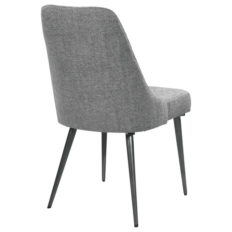 Side Chairs Upholstered With Tapered Legs (Set of 2) - Gray by HouseOfZazla