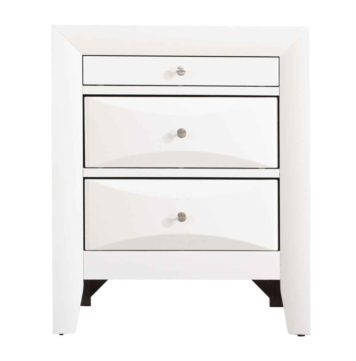 Modern Design Nightstand with Molded Resin & Veneer - Choice of Color, photo 20 of 26