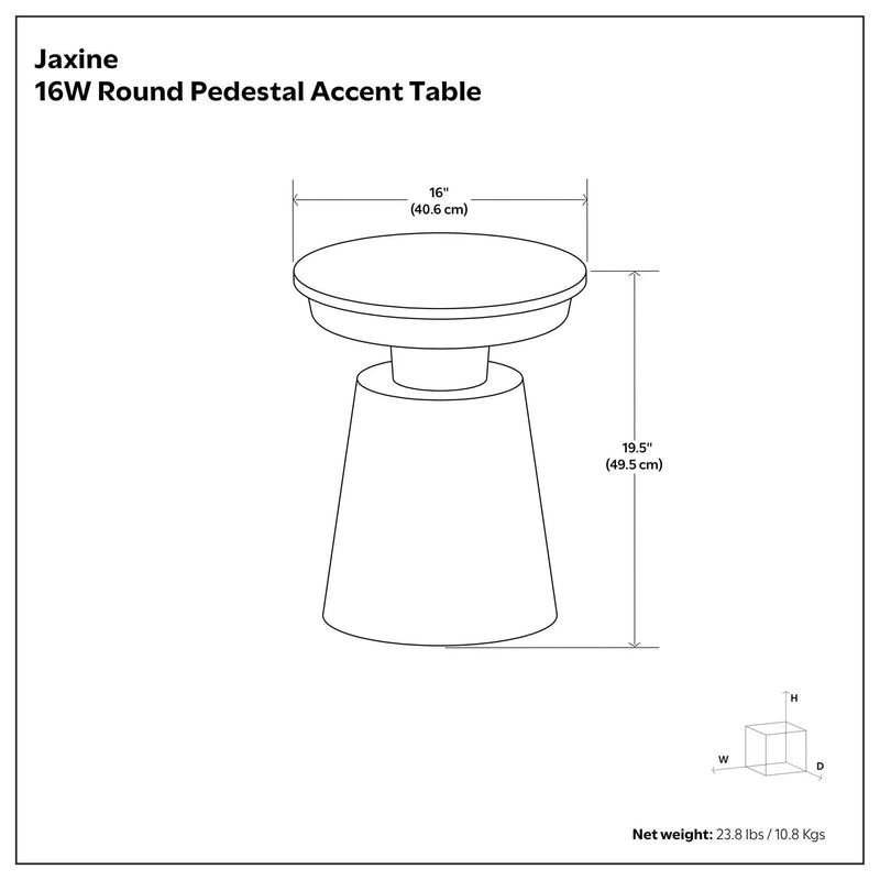 Jaxine - Side Table - Black / Gold by Unique Piece Furniture