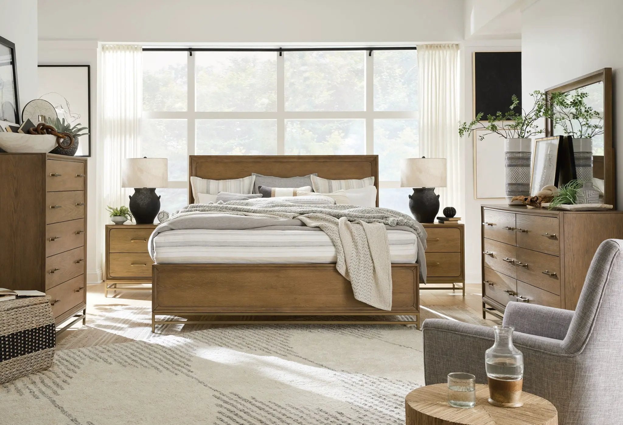 Lindon - Complete Panel Bed - Belgian Wheat by Unique Piece Furniture