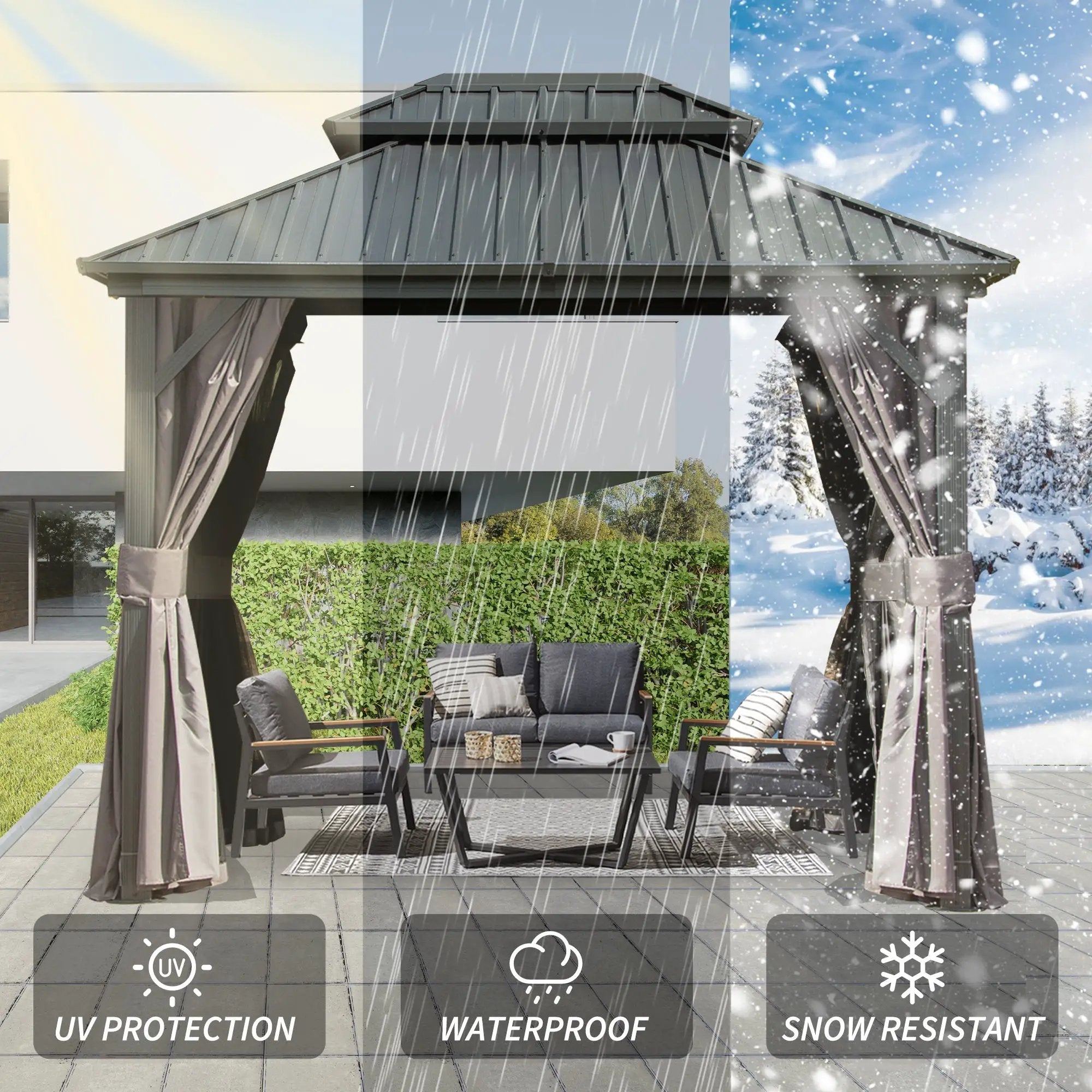 8' x 10' Hardtop Gazebo by HouseOfZazla