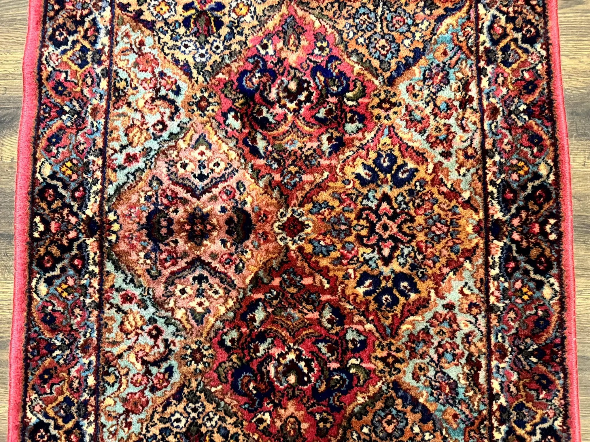 Karastan Rug 3x5 Multicolor Panel Kirman #717, Original 700 Series, Wool Pile, Discontinued by Jewel Rugs