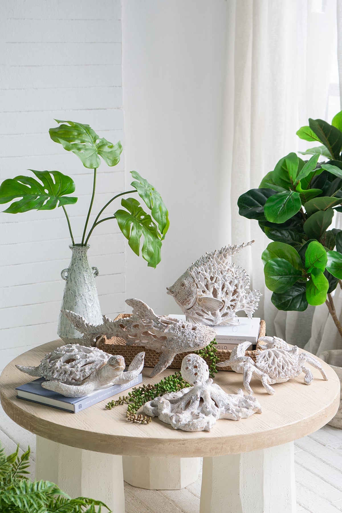 11x6.3x9.8" Decorative Polyresin Angelfish Sculpture by HouseOfZazla
