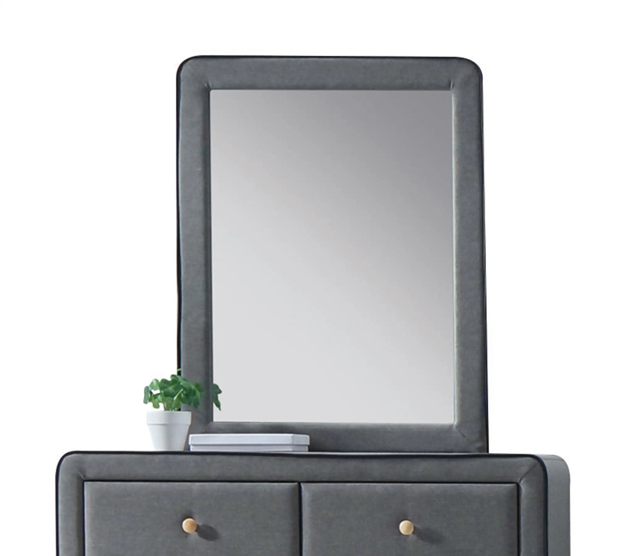 Valda - Mirror - Light Gray by Unique Piece Furniture