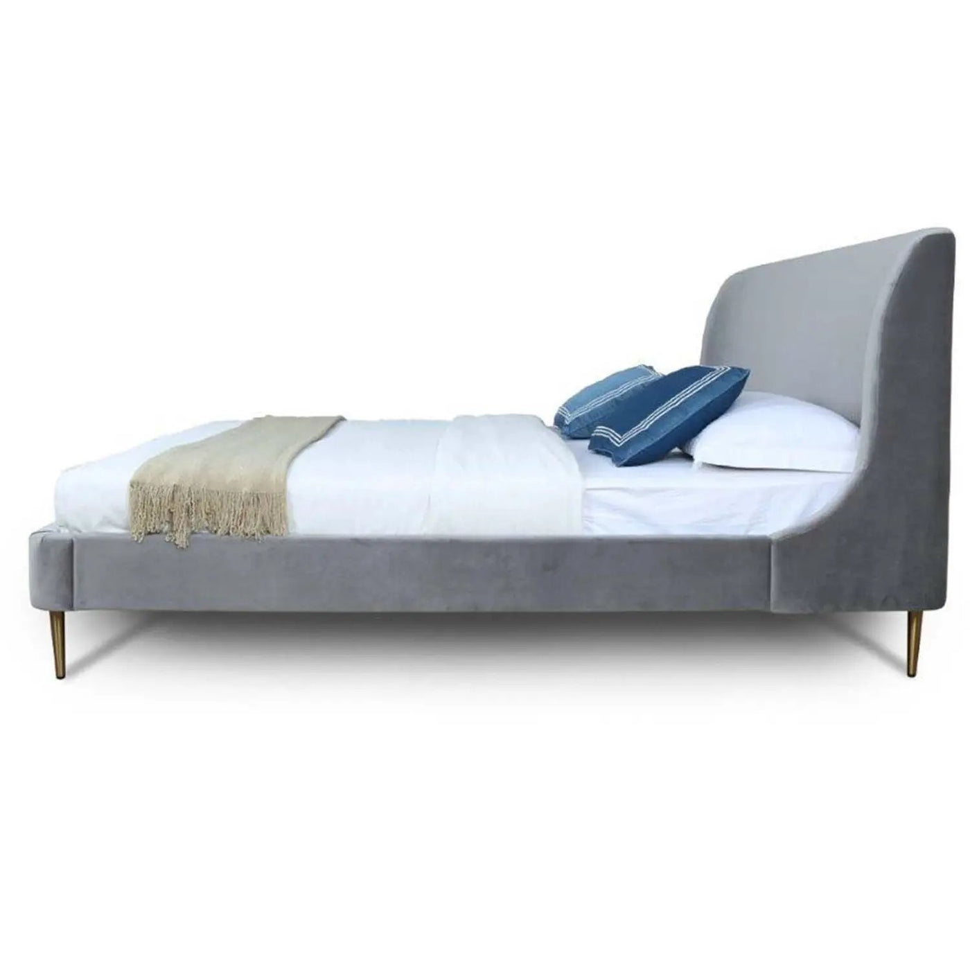 Upholstered Bed With Curved Headboard by HouseOfZazla