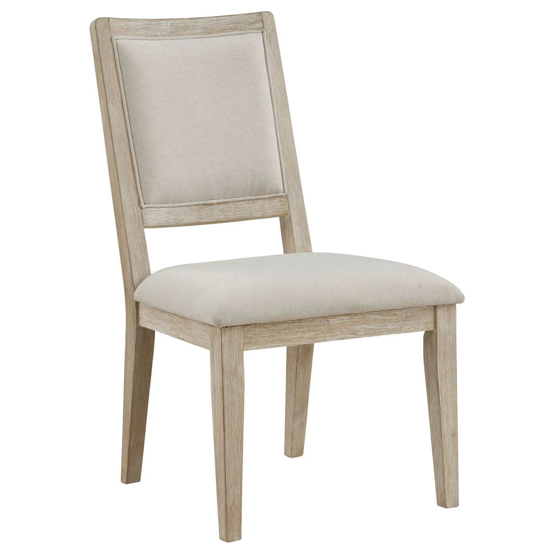 Trofello Cushioned Dining Side Chair White Washed (Set of 2) by Unique Piece Furniture