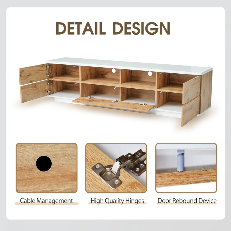 Modern TV stand with Multi-Functional Storage by BLAKHOM
