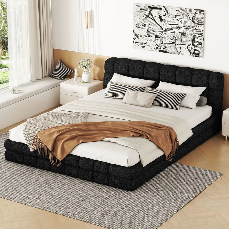 Upholstered Platform Bed With Headboard by Unique Piece Furniture