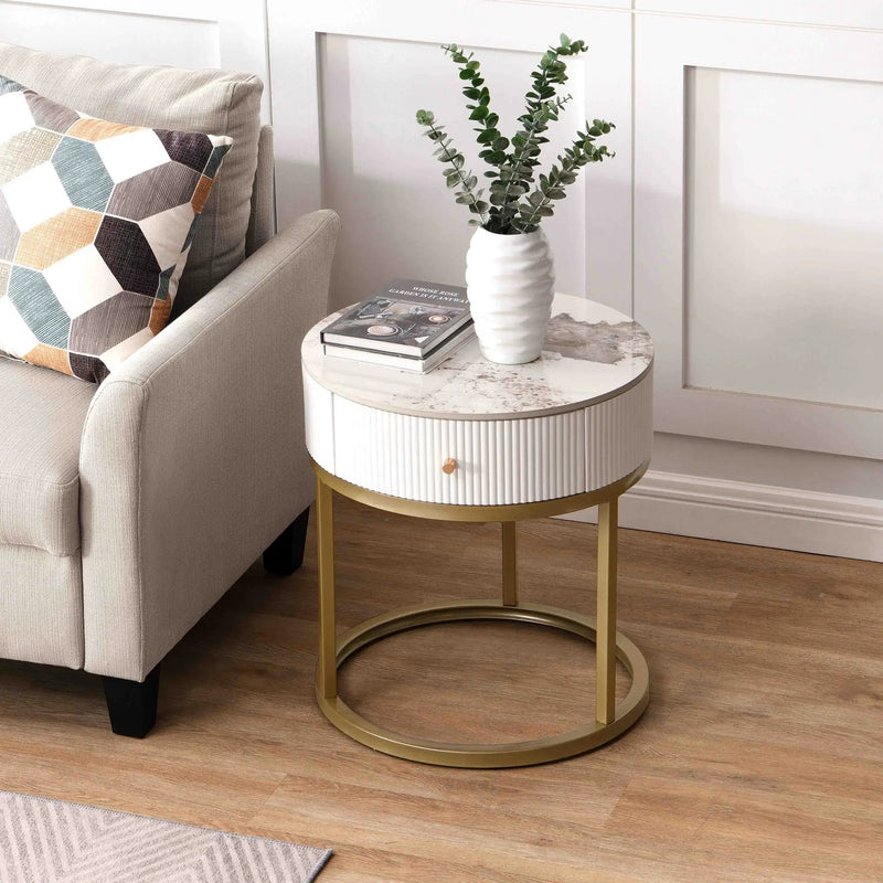 Modern Round Table With Drawers by HouseOfZazla
