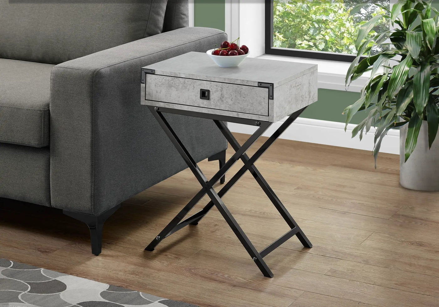 Accent Side Table with Storage Drawer by HouseOfZazla