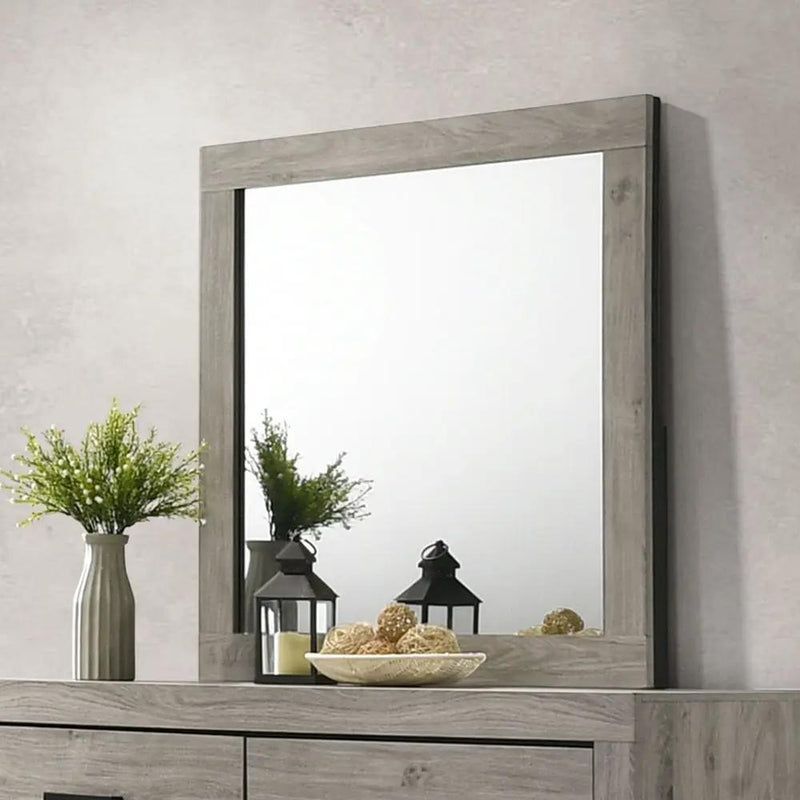 Mari - Mirror - Light Gray Finish by Unique Piece Furniture